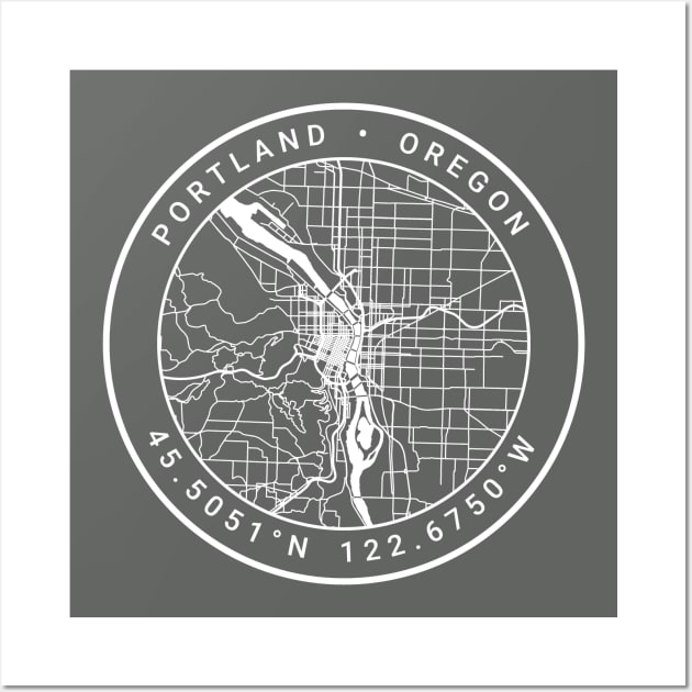 Portland Map Wall Art by Ryan-Cox